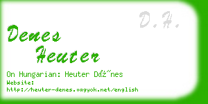 denes heuter business card